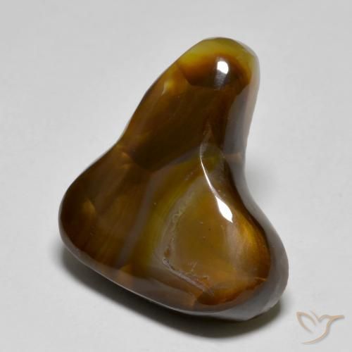 Ágata de fuego Multicolor natural de 11.42 ct, Elegante, Translúcido