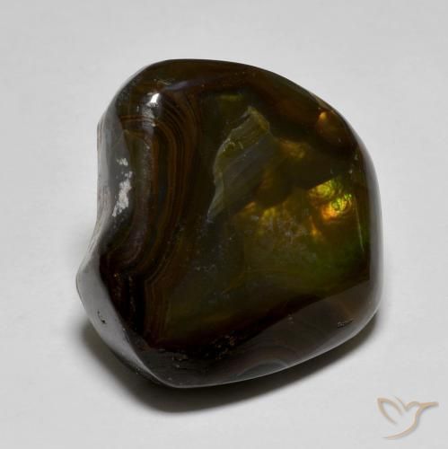 Ágata de fuego Multicolor natural de 15.40 ct, Elegante, Translúcido