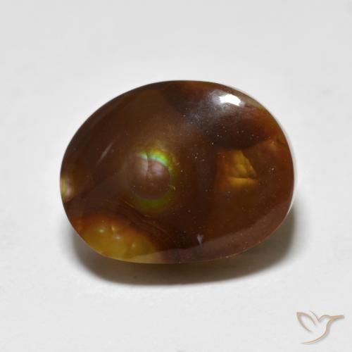 6.45ct Natural Multicolor Ágata de fuego, Elegante, Opaco