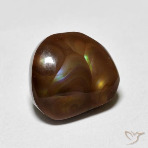 Ágata de fuego Multicolor natural de 4.71 ct, Elegante, Opaco