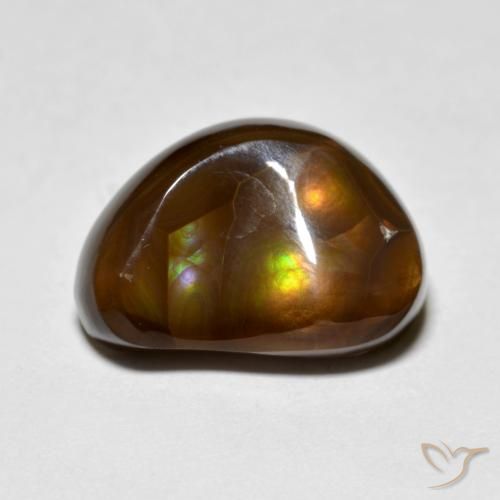 6.39ct Natural Multicolor Ágata de fuego, Elegante, Opaco