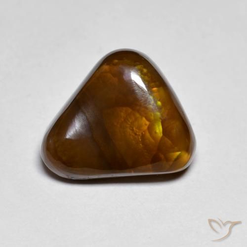 4.36ct Natural Multicolor Ágata de fuego, Trillón, Opaco