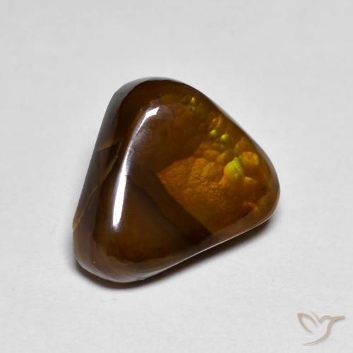 Ágata de fuego Multicolor natural de 4.36 ct, Trillón, Opaco