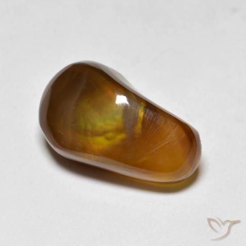 Ágata de fuego Multicolor natural de 6.51 ct, Elegante, Translúcido
