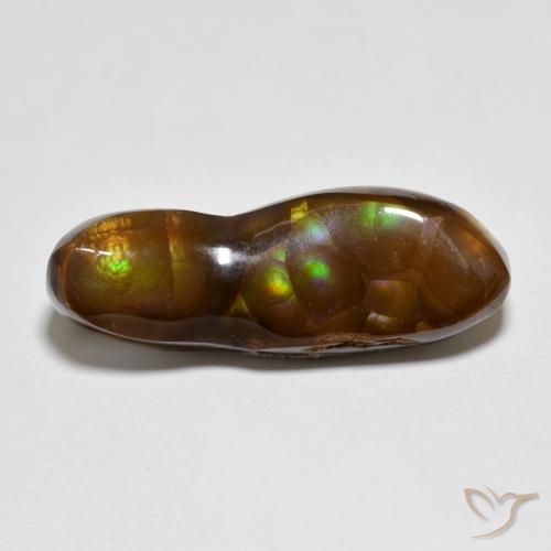 6.34ct Natural Multicolor Ágata de fuego, Elegante, Opaco
