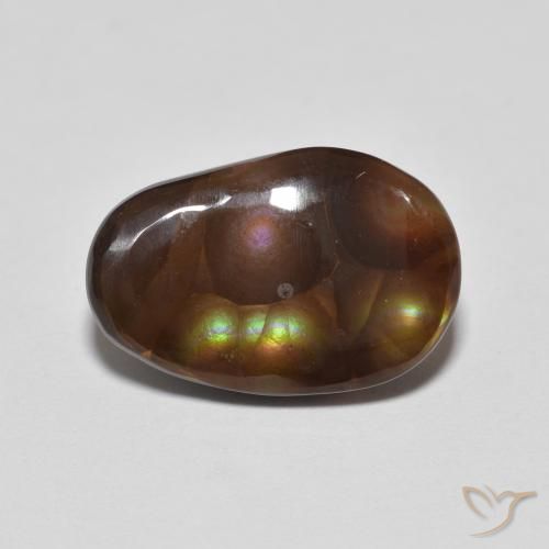 3.68ct Natural Multicolor Ágata de fuego, Elegante, Opaco