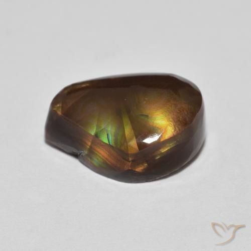 Ágata de fuego Multicolor natural de 4.02 ct, Elegante, Opaco