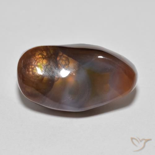 8.43ct Natural Multicolor Ágata de fuego, Elegante, Opaco