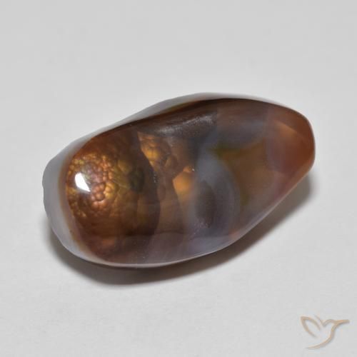 Ágata de fuego Multicolor natural de 8.43 ct, Elegante, Opaco