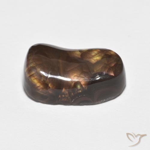 Ágata de fuego Multicolor natural de 6.46 ct, Elegante, Translúcido