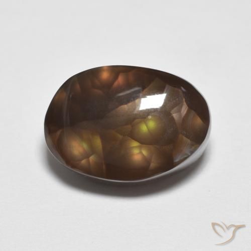 6.12ct Natural Multicolor Ágata de fuego, Elegante, Opaco