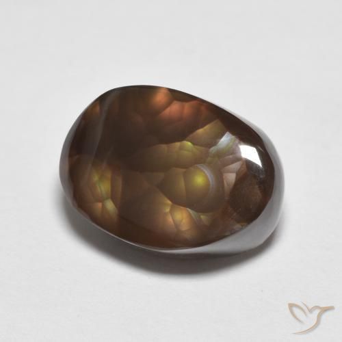Ágata de fuego Multicolor natural de 6.12 ct, Elegante, Opaco
