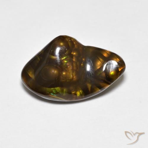 4.18ct Natural Multicolor Ágata de fuego, Elegante, Opaco