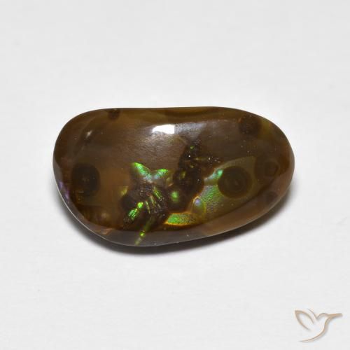 4.62ct Natural Multicolor Ágata de fuego, Elegante, Opaco