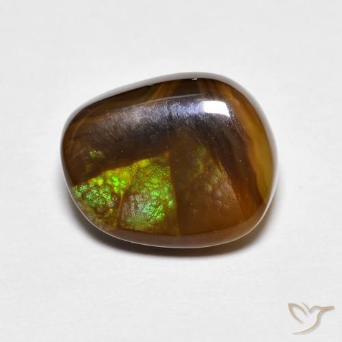 3.81ct Natural Multicolor Ágata de fuego, Elegante, Opaco