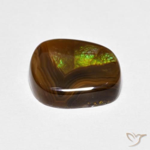 Ágata de fuego Multicolor natural de 3.81 ct, Elegante, Opaco