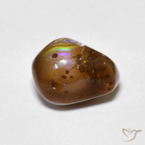 3.16ct Natural Multicolor Ágata de fuego, Elegante, Opaco