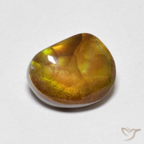 Ágata de fuego Multicolor natural de 3.38 ct, Forma elegante, Opaco