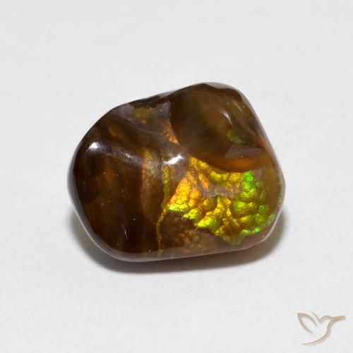 2.60ct Natural Multicolor Ágata de fuego, Elegante, Opaco
