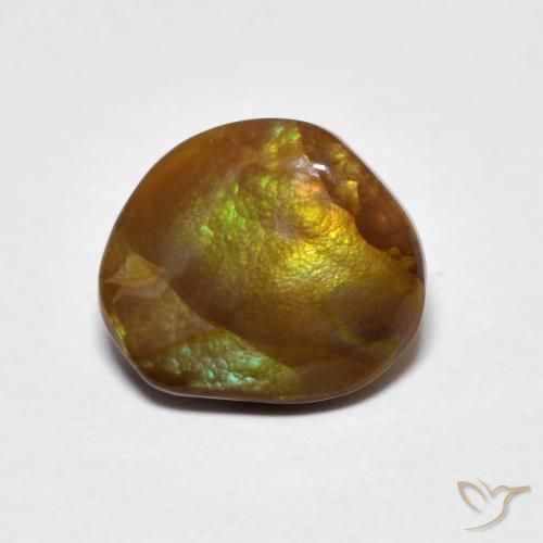 Ágata de fuego Multicolor natural de 2.94 ct, Forma elegante, Opaco