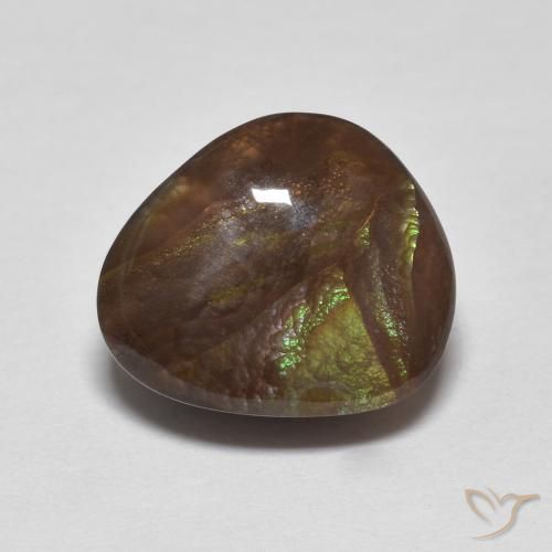 4.21ct Natural Multicolor Ágata de fuego, Elegante, Opaco