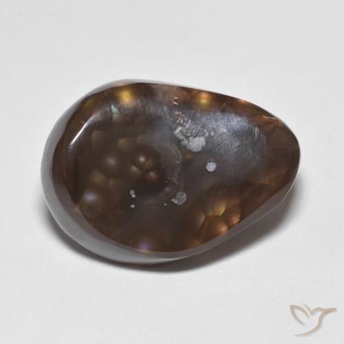 9.24ct Natural Multicolor Ágata de fuego, Elegante, Opaco