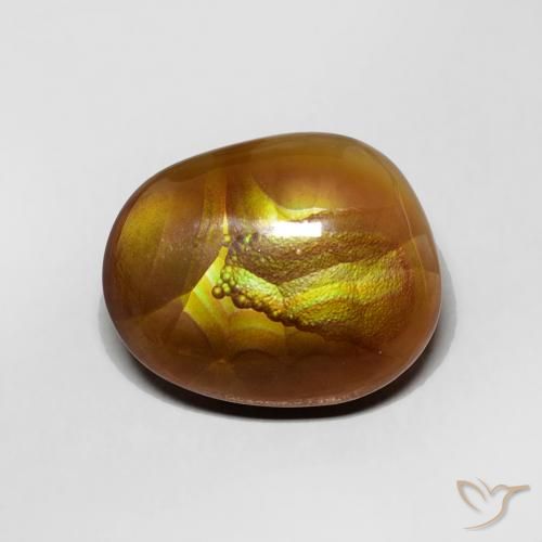 3.41ct Natural Multicolor Ágata de fuego, Elegante, Opaco