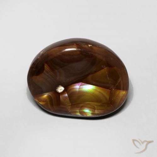 3.95ct Natural Multicolor Ágata de fuego, Elegante, Opaco