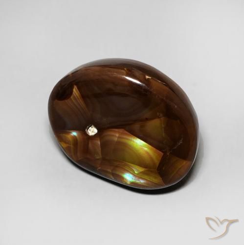 Ágata de fuego Multicolor natural de 3.95 ct, Elegante, Opaco