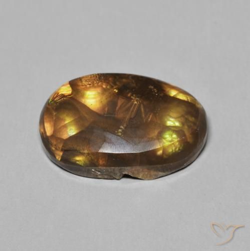 Ágata de fuego Multicolor natural de 5.05 ct, Ovalada, Opaco