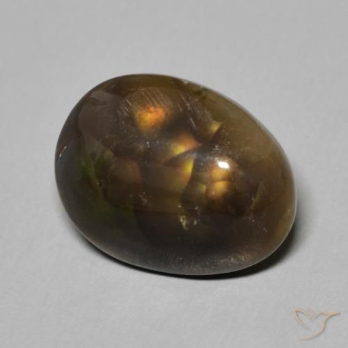 Ágata de fuego Multicolor natural de 4.84 ct, Elegante, Opaco