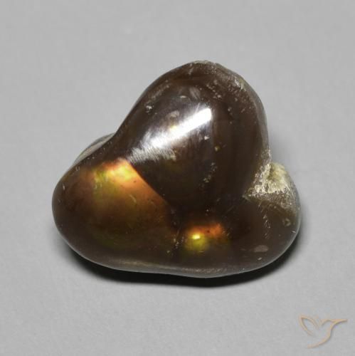 6.71ct Natural Multicolor Ágata de fuego, Elegante, Opaco