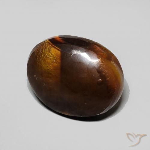 Ágata de fuego Multicolor natural de 4.60 ct, Ovalada, Opaco