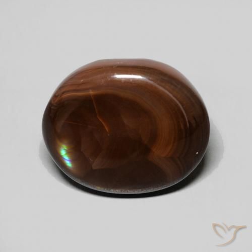 4.51ct Natural Multicolor Ágata de fuego, Ovalada, Opaco