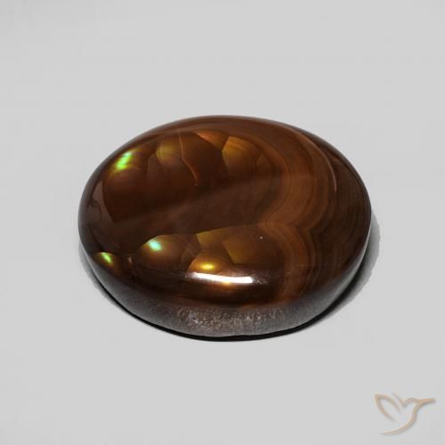 Ágata de fuego Multicolor natural de 4.51 ct, Ovalada, Opaco