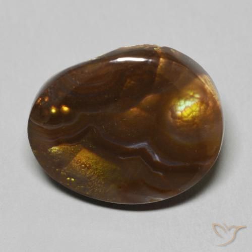 9.70ct Natural Multicolor Ágata de fuego, Elegante, Opaco