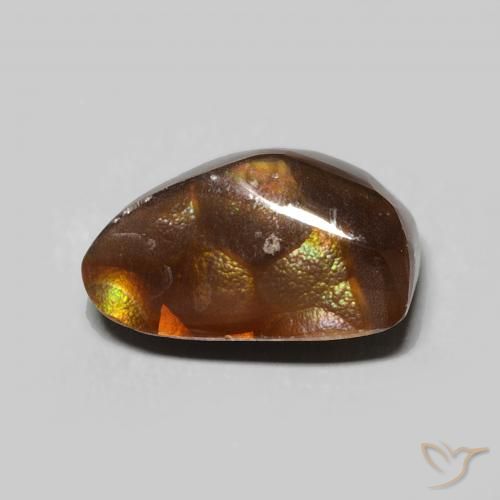 3.62ct Natural Multicolor Ágata de fuego, Elegante, Opaco
