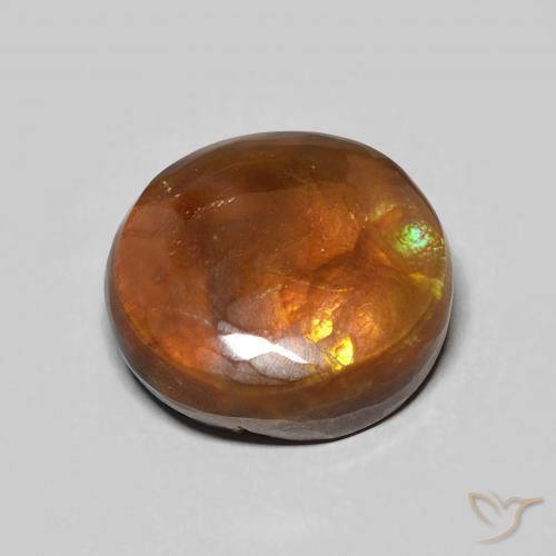 Ágata de fuego Multicolor natural de 5.86 ct, Ovalada, Opaco