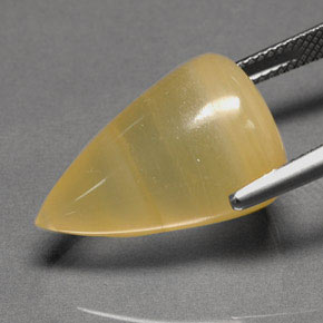 Ópalo de fuego amarillo natural de 15,12 ct, transparente, transparente / translúcido