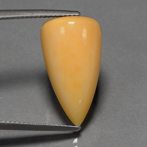 Ópalo de fuego naranja natural de 12,40 ct, transparente, transparente / translúcido