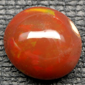 Ópalo de fuego multicolor natural de 2,05 ct, corte óvalo, opaco