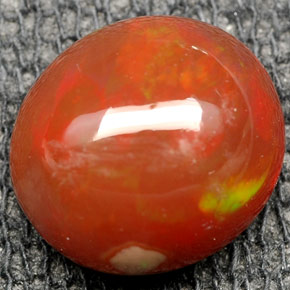 Ópalo de fuego multicolor natural de 2,05 ct, corte óvalo, opaco