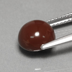 Ópalo de fuego marrón natural de 1,90 ct, corte redondo, opaco