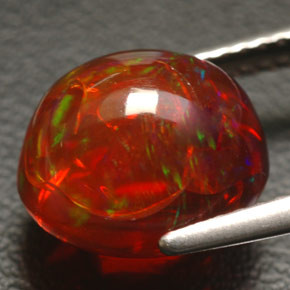 Ópalo de fuego multicolor natural de 4,55 ct, transparente, transparente / translúcido