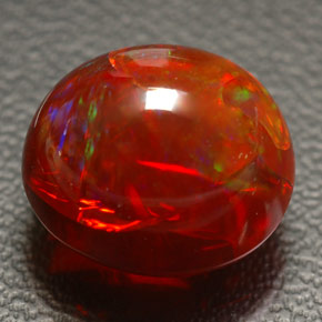 Ópalo de fuego multicolor natural de 4,55 ct, transparente, transparente / translúcido