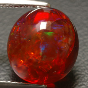 Ópalo de fuego multicolor natural de 4,55 ct, transparente, transparente / translúcido