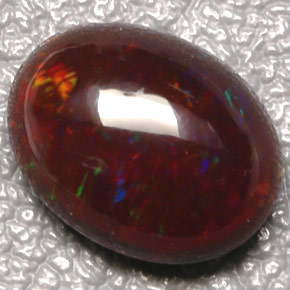 Ópalo de fuego multicolor natural de 3,35 ct, transparente, transparente / translúcido