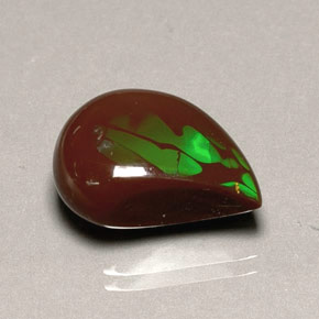 Ópalo de fuego multicolor natural de 7,75 ct, forma elegante, opaco