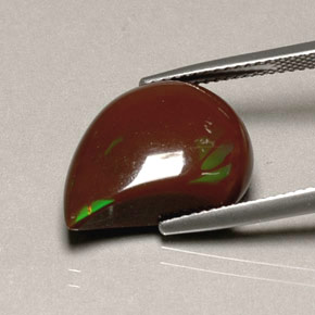 Ópalo de fuego multicolor natural de 7,75 ct, forma elegante, opaco