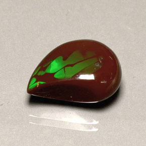 Ópalo de fuego multicolor natural de 7,75 ct, forma elegante, opaco